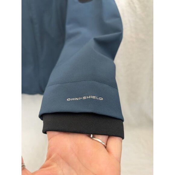 Columbia Titanium women's size Large blue windbreaker rain jacket omni-shield - Picture 4 of 10